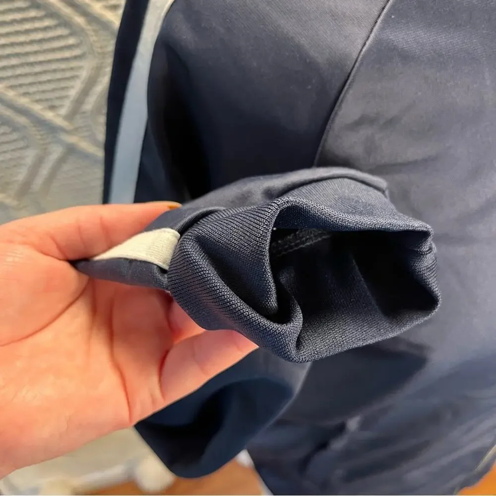 OLD NAVY | Navy Blue Raglan Long Sleeve Zip-Up 2 Striped Details‎ Sweatshirt